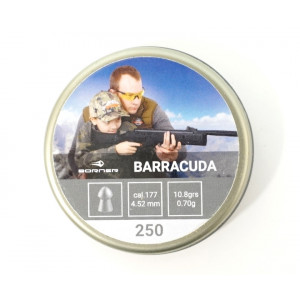Пневматические пули Borner Barracuda 4,5 мм, 0,70 грамм, 250 штук Пневматические пули Borner Barracuda 4,5 мм, 0,70 грамм, 250 штук
