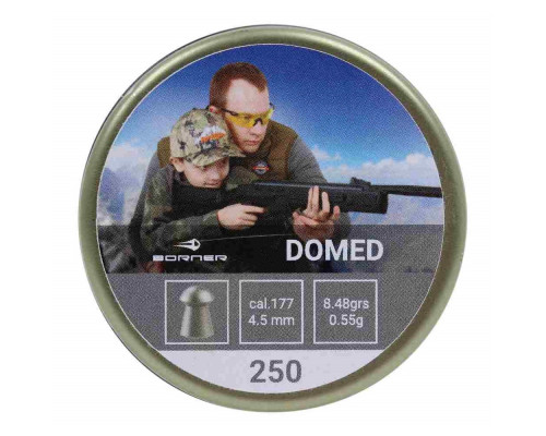 Пули Borner Domed 4,5 мм, 0,55 грамм, 250 штук